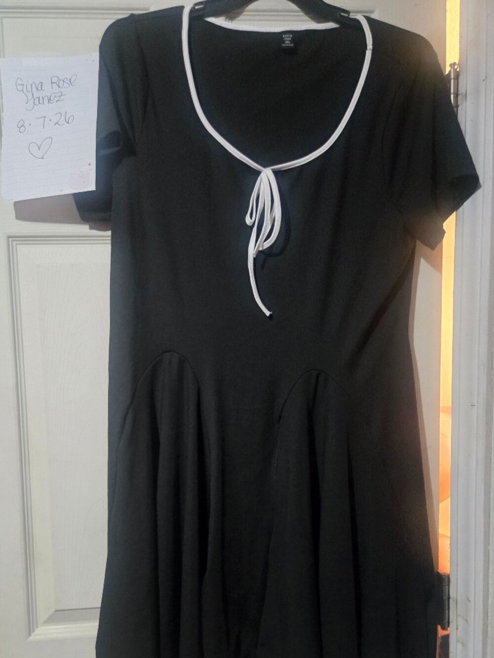 Short Black and white dress